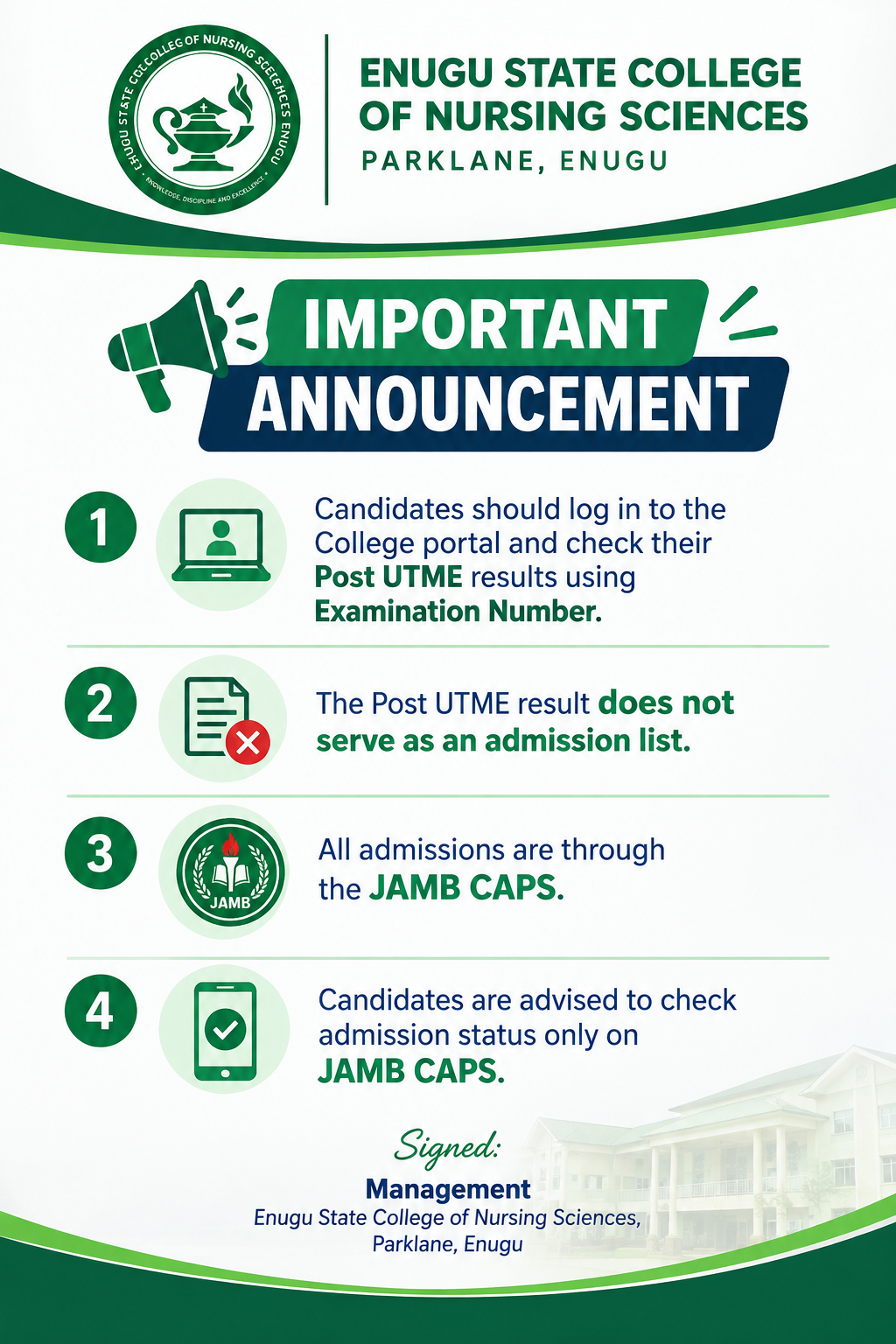 2026/2027 Post UTME Excercise